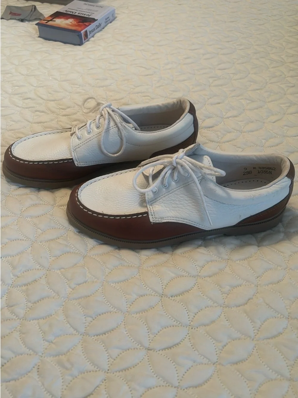 Pebble Beach Golf Polo (M), Adidas Cap, Eastland Golf Shoes 9M Golf Bundle